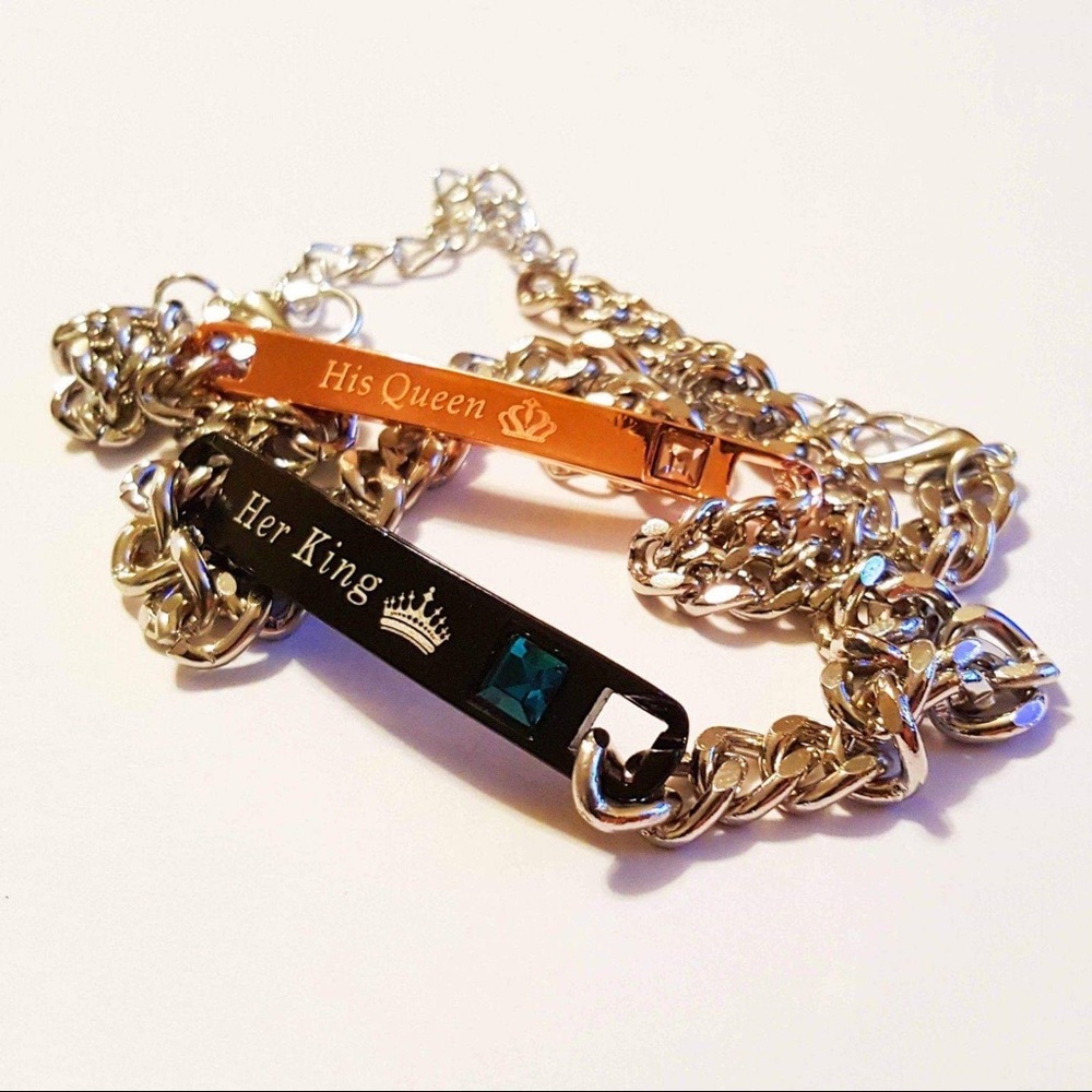 His Queen & Her King Matching Set Couple Bracelet